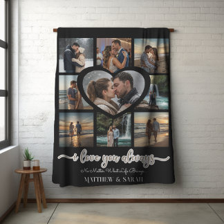 愛するカップルハート9枚 フリースブランケット