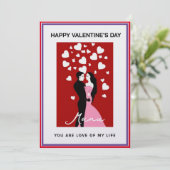 愛するカップルパーソナライズされたアニバーサリーバレンタイン シーズンカード (スタンド正面)