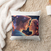 愛するカップル印刷枕。 クッション (ブランケット)