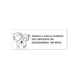 愛するカップル差出人住所自己インクスタンプ セルフインキングスタンプ