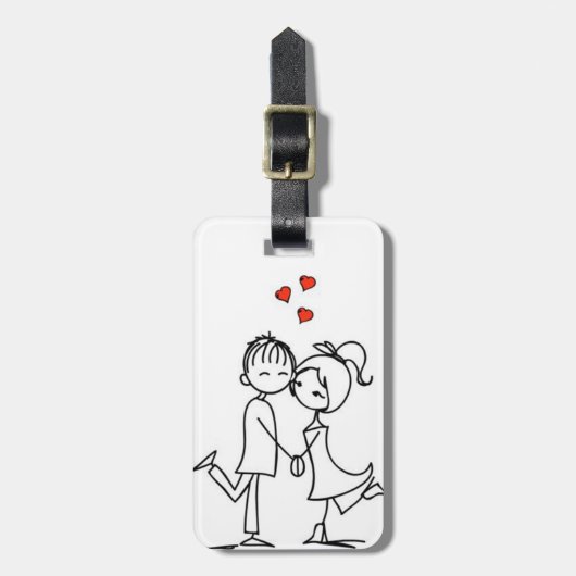 **愛するカップル漫画**荷物タグ ラゲッジタグ (正面縦)