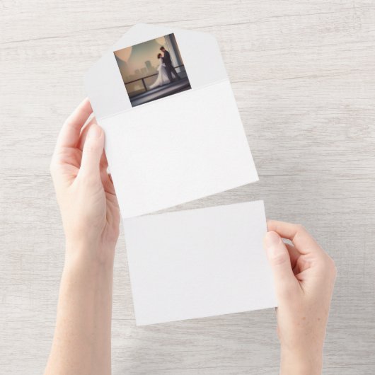 愛するカップル オールインワン招待状 (貼ってはがせる)