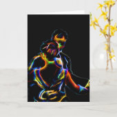 愛するカップル カード (黄色い花)