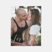 愛するカップル フリースブランケット (正面)