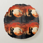 愛するカップル ラウンドクッション (正面)