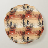 愛するカップル ラウンドクッション (裏面)