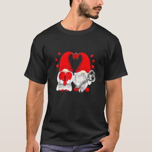 愛するカップルHappy Valentines Day おもしろい Matching Tシャツ (正面)