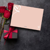 愛するカップルIピンクモダンの写真バレンタインデー シーズンカード