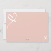 愛するカップルIピンクモダンの写真バレンタインデー シーズンカード (裏面)