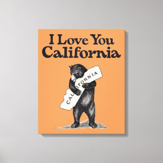 愛するカリフォルニアのベアーハグ キャンバスプリント