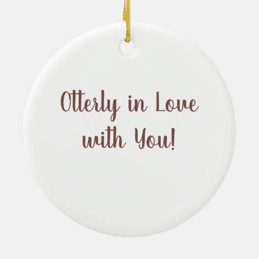 愛するカワイイカワターの手を握る セラミックオーナメント (裏面)