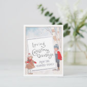 愛するクリスマスの挨拶カスタムヴィンテージの子供 シーズンカード (スタンド正面)