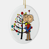 愛するクリスマスの飾り付けカップル セラミックオーナメント (右)