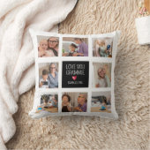 愛するグラミー |おばあちゃんハート8フォトコラージュ クッション (ブランケット)