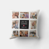 愛するグラミー |おばあちゃんハート8フォトコラージュ クッション (裏面)