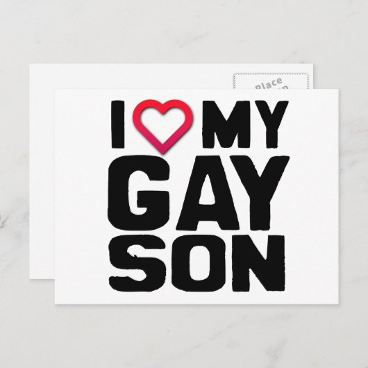 愛するゲイの息子 ポストカード (正面/裏面)