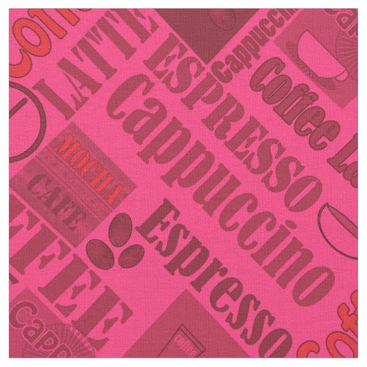 愛するコーヒー ファブリック (クローズアップ)