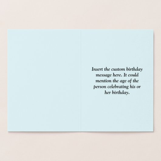 愛するゴールドフォイル29誕生日グリーティングカード 箔カード (内部)