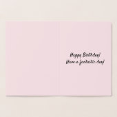 愛するゴールドフォイル90th誕生日グリーティングカード 箔カード (内部)