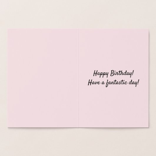 愛するゴールドフォイル90th誕生日グリーティングカード 箔カード (内部)