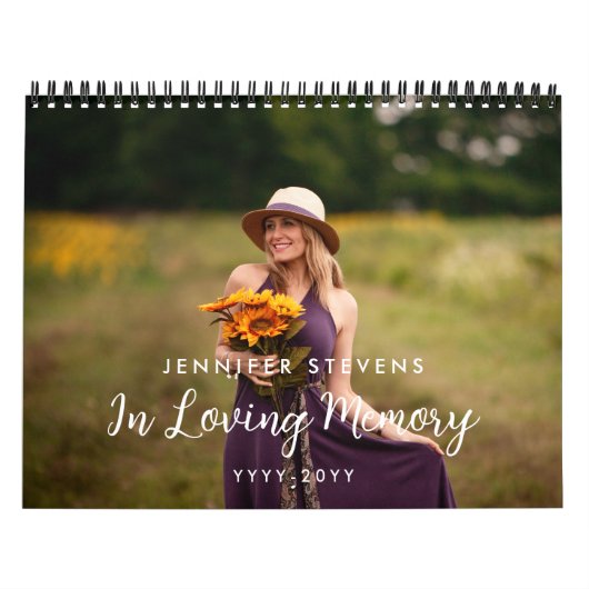 愛するシンプル記憶の中の写真1か月の記念撮影 カレンダー (カバー)