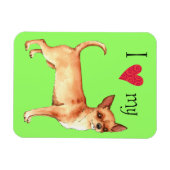 愛するチワワ マグネット (横)