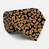 愛するテディベアモチーフバレンタイン ネクタイ (ロール)