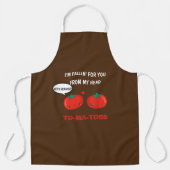 愛するトマトかわいいロマンチックなバレンタインデー エプロン (正面)