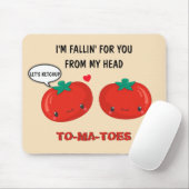 愛するトマトかわいいロマンチックなバレンタインデー マウスパッド (マウス)