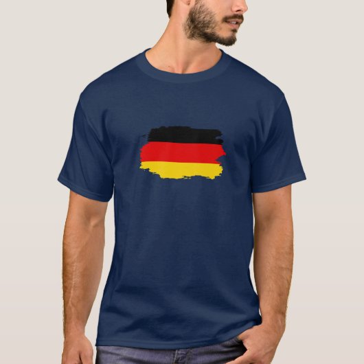 愛するドイツ国旗の愛国的なドイツのスポーツサポート Tシャツ (正面)