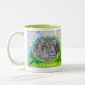愛するドラゴンフライデイジーかわいい写真 ツートーンマグカップ (左)