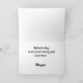 愛するナナに…母の日のカードを犬から シーズンカード (内部)