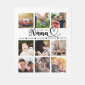 『愛するナナ孫の名前』 フリースブランケット (正面)