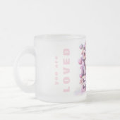 *~愛するハグマザーデイハートフラワーAP72 フロストグラスマグカップ (左)