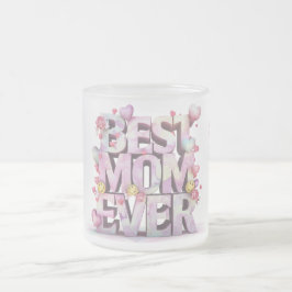 *~*愛するハグマザーデイハート花3-d AP72 フロストグラスマグカップ