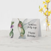 『愛するハチドリ·ジョイ·ロマンチック』 カード (黄色い花)