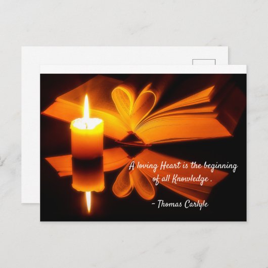 愛するハートは、すべての知識の始まりです。 ポストカード (正面/裏面)