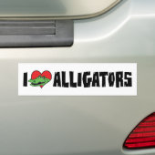 愛するハートアリゲーター バンパーステッカー (車上)