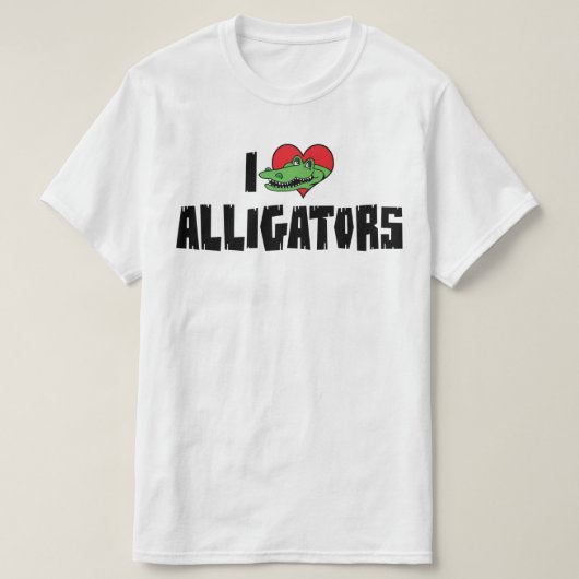 愛するハートアリゲーター Tシャツ (デザイン正面)