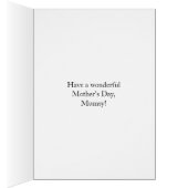 愛するハートパターン+ "ハッピーマザーの日!" カード (内側 (右))