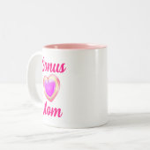 愛するハートボーナス母さん私を愛してくれてありがとう… ツートーンマグカップ (正面左)
