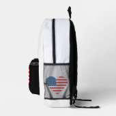 愛するハート型アメリカ国旗のデザイン プリントバックパック (右)