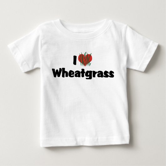 愛するハート小麦草 - 健康的な生活のためのジュース ベビーTシャツ (正面)