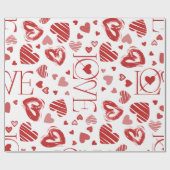 愛するハート ラッピングペーパー (フラット)