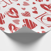 愛するハート ラッピングペーパー (角)