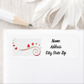 **愛するハート**差出人住所ラベル ラベル (インサイチュ)