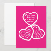 愛するハート 招待状 (正面/裏面)