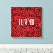 愛するバラ キャンバスプリント (インサイチュ (ウッドフロア))