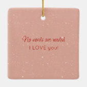 愛するバレンタインのマウスカップル セラミックオーナメント (裏面)