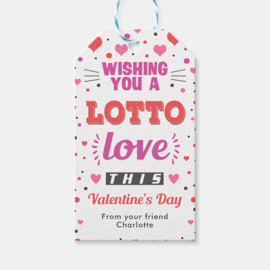 愛するバレンタインのラベル ギフトタグ (正面)
